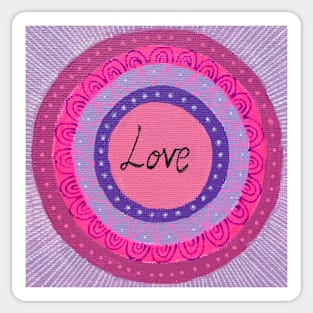 Pink Love Mandala Sticker